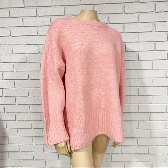 Topshop Pink Supersoft Deep Hem Crewneck Sweater - Picture 11 of 12